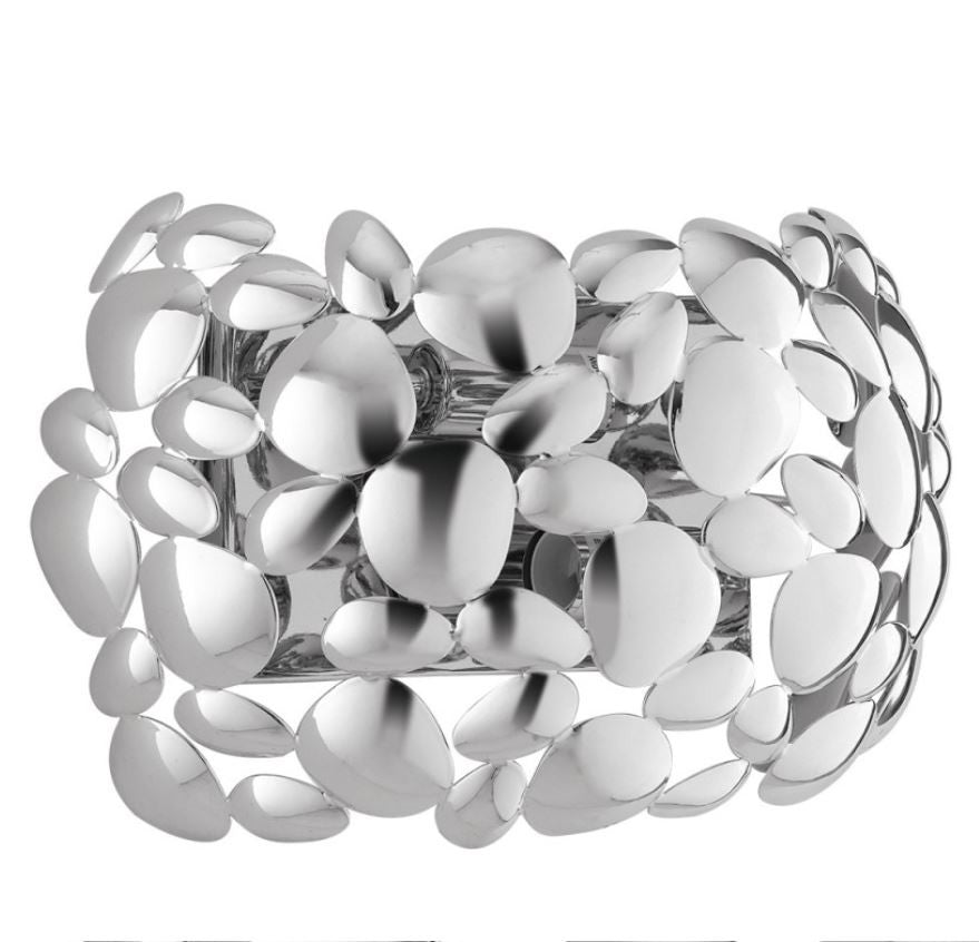 Applique metallo cromo o bianco forme tondeggianti 2XE14 non incl. DIONISO Applique metallo cromo o bianco forme tondeggianti 2XE14 non incl. DIONISO